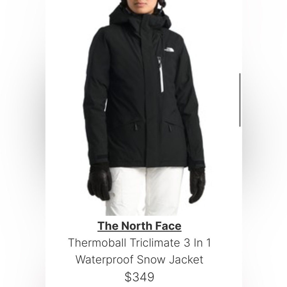 The North Face Thermoball Triclimate 3 In 1 Waterproof Snow Jacket Hood Size M